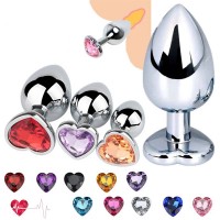 Adult Bdsm Gift Stainless Metal With Jewel Anal Plug Set Dilator Women Fitness Crystal Jewelry Butt Plug Anal